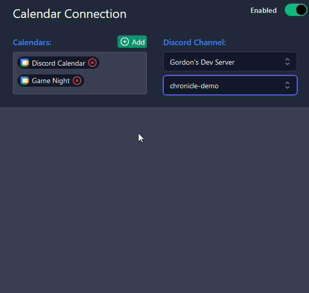 Connecting a Calendar and Discord Channel