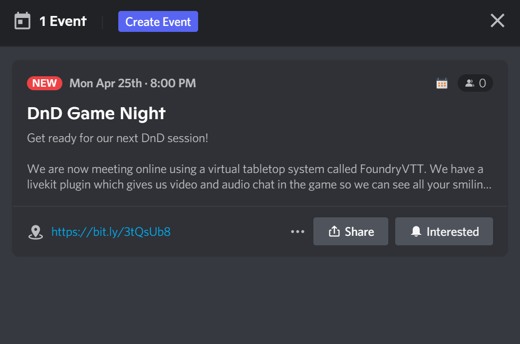 Discord Event Sync Example