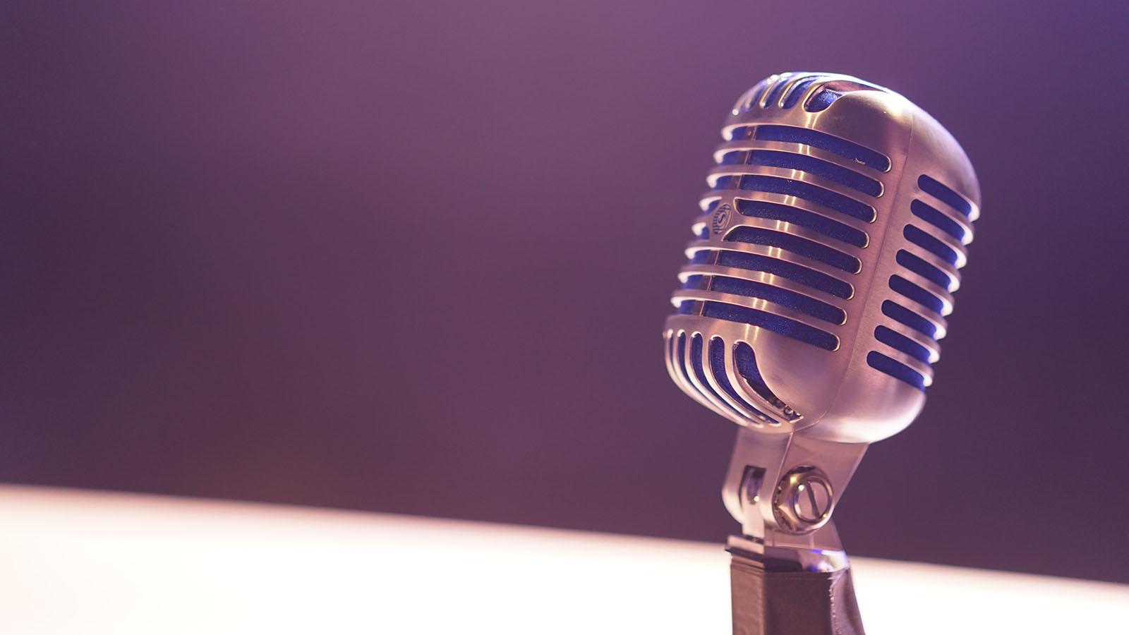 Microphone on a desk