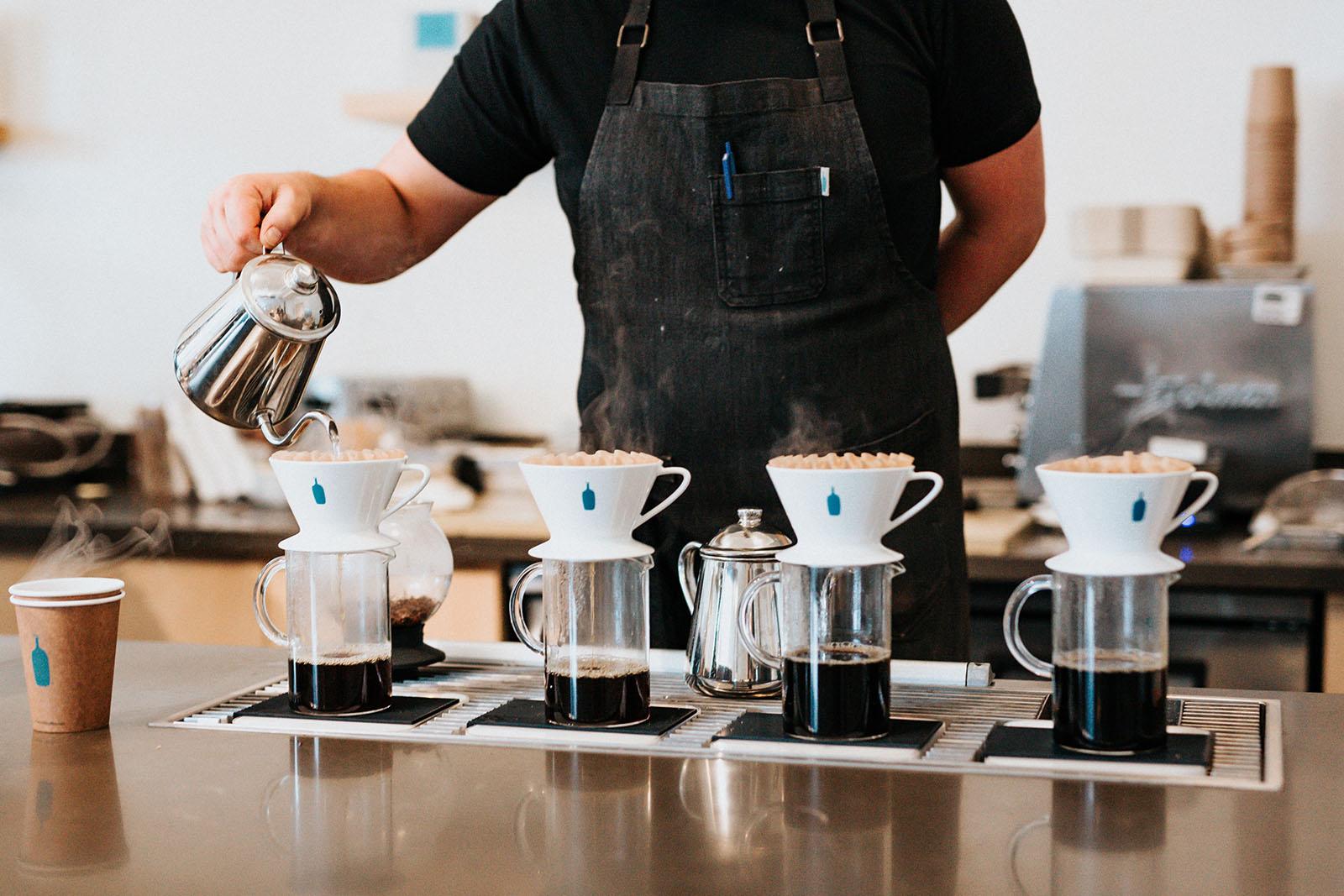 Coffee being filtered